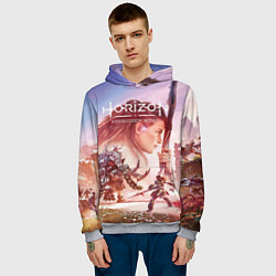 Толстовка-худи мужская Элой Horizon Forbidden West DE, цвет: 3D-меланж — фото 2