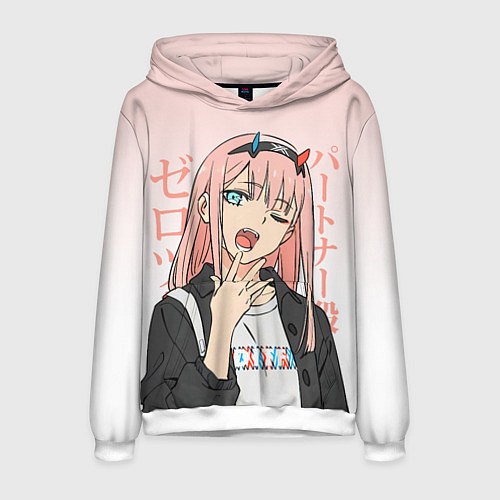 Мужская толстовка Zero Two Darling in the Franxx / 3D-Белый – фото 1