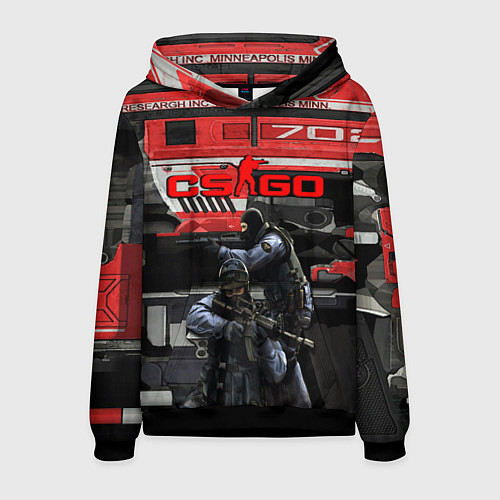 Мужская толстовка Skin agressor cs go / 3D-Черный – фото 1