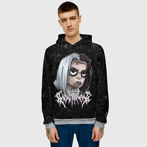 Мужская толстовка GHOSTEMANE ART / 3D-Меланж – фото 3