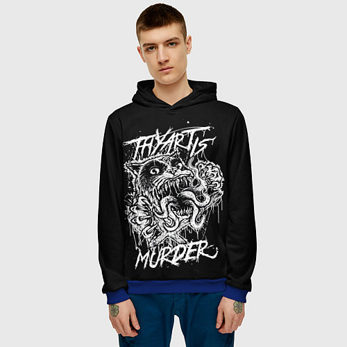 Мужская толстовка Thy Art Is Murder / 3D-Синий – фото 3