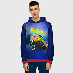 Толстовка-худи мужская Hot Wheels Хот Вилс, цвет: 3D-красный — фото 2