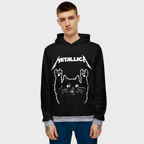 Мужская толстовка METALLICA МЕТАЛЛИКА / 3D-Меланж – фото 3