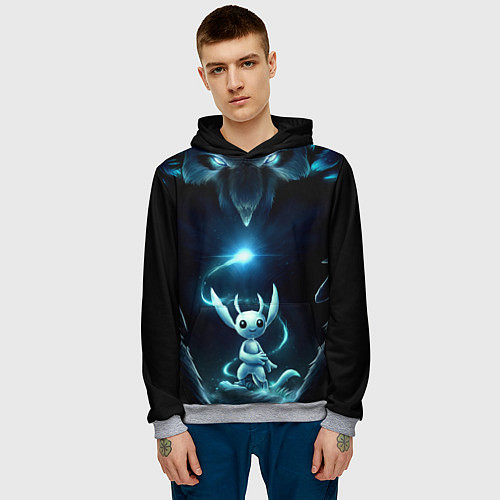 Мужская толстовка Ori and the Will of the Wisps Logo спина / 3D-Меланж – фото 3