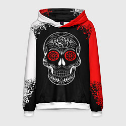Толстовка-худи мужская Red White Skull - Череп, цвет: 3D-белый