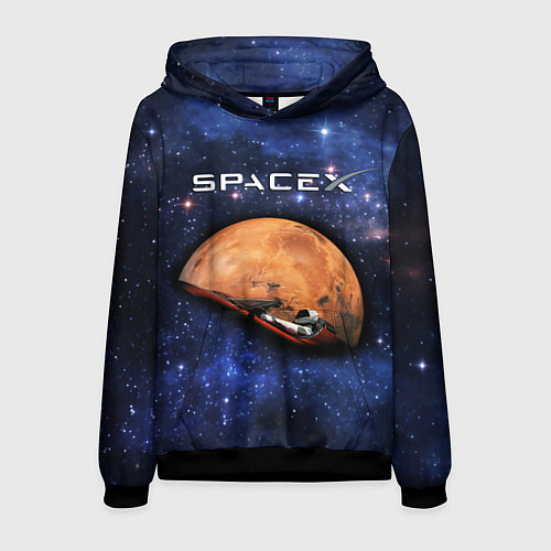 Мужская толстовка Space X / 3D-Черный – фото 1