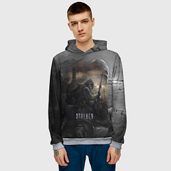Толстовка-худи мужская СТАЛКЕР ТЕНИ ЧЕРНОБЫЛЯ STALKER SHADOW OF CHERNOBYL, цвет: 3D-меланж — фото 2