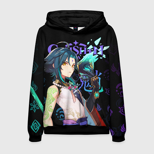 Мужская толстовка Сяо Genshin Impact / 3D-Черный – фото 1
