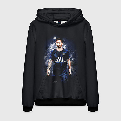 Мужская толстовка Lionel Messi Paris Saint-Germain / 3D-Черный – фото 1
