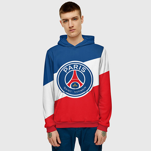 Мужская толстовка Paris Saint-Germain FC / 3D-Красный – фото 3