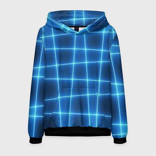 Мужская толстовка Неоновый меч / 3D-Черный – фото 1