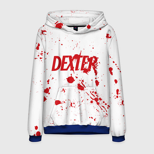 Мужская толстовка Dexter logo Декстер брызги крови / 3D-Синий – фото 1