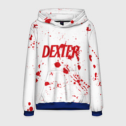 Толстовка-худи мужская Dexter logo Декстер брызги крови, цвет: 3D-синий