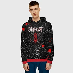 Толстовка-худи мужская Slipknot Rock Слипкнот Музыка Рок Гранж, цвет: 3D-красный — фото 2