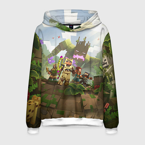 Мужская толстовка МАЙНКРАФТ ГЕРОИ ПРОТИВ ЗЛА / 3D-Белый – фото 1
