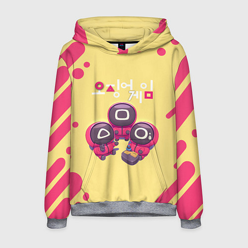 Мужская толстовка ИЗГОТАВЛИВАЮТ ВИЗИТКИ ОХРАНА / 3D-Меланж – фото 1