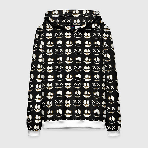Мужская толстовка Прикольные смайлы Хэллоуин 2 Halloween 2 / 3D-Белый – фото 1