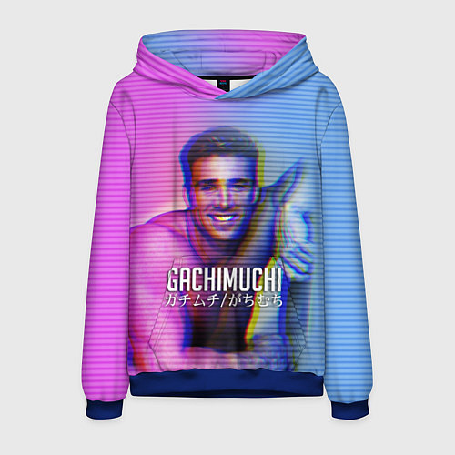 Мужская толстовка Билли Херрингтон: Гачимучи Глитч / 3D-Синий – фото 1