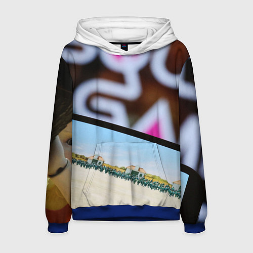 Мужская толстовка Сериал Игра в Кальмара / 3D-Синий – фото 1