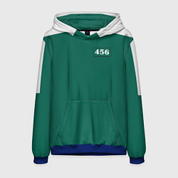 Толстовка-худи мужская Как в Игре в кальмара без пятен, цвет: 3D-синий