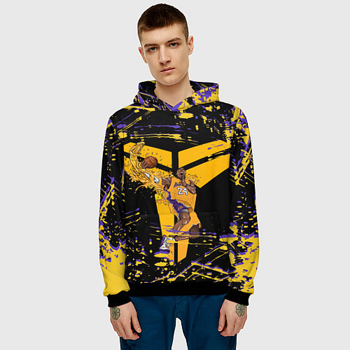 Мужская толстовка Los angeles lakers NBA / 3D-Черный – фото 3