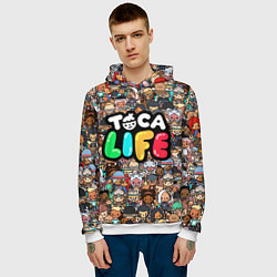 Толстовка-худи мужская Toca Life, цвет: 3D-белый — фото 2