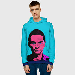 Толстовка-худи мужская Дэйв Гаан арт, цвет: 3D-синий — фото 2