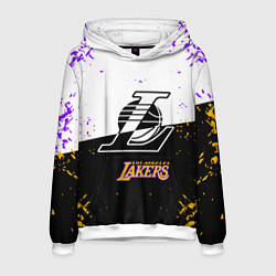 Толстовка-худи мужская Коби Брайант Los Angeles Lakers,, цвет: 3D-белый