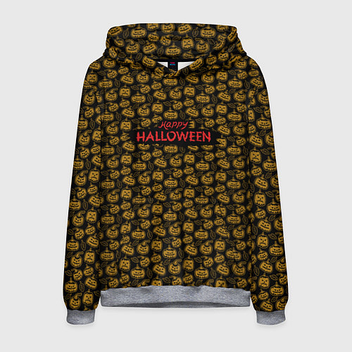 Мужская толстовка Happy Хэллоуин / 3D-Меланж – фото 1