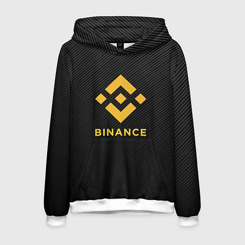 Мужская толстовка БИНАНС ЛОГО CARBON BINANCE LOGO / 3D-Белый – фото 1