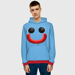 Толстовка-худи мужская Huggy Waggy smile, цвет: 3D-красный — фото 2