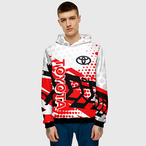 Мужская толстовка Toyota Тойота / 3D-Черный – фото 3