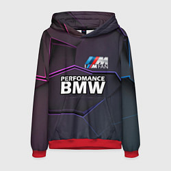 Толстовка-худи мужская BMW Perfomance, цвет: 3D-красный
