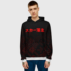 Толстовка-худи мужская SCARLXRD RED JAPAN STYLE, цвет: 3D-белый — фото 2