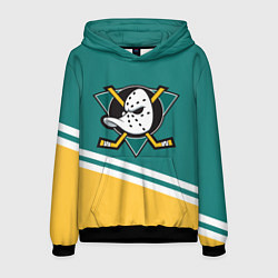 Толстовка-худи мужская Анахайм Дакс, NHL, цвет: 3D-черный