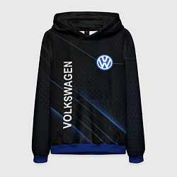 Толстовка-худи мужская Volkswagen, sport, цвет: 3D-синий