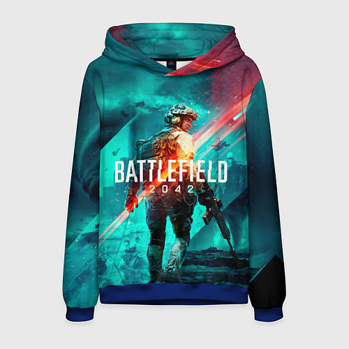 Мужская толстовка Battlefield 2042 игровой арт / 3D-Синий – фото 1