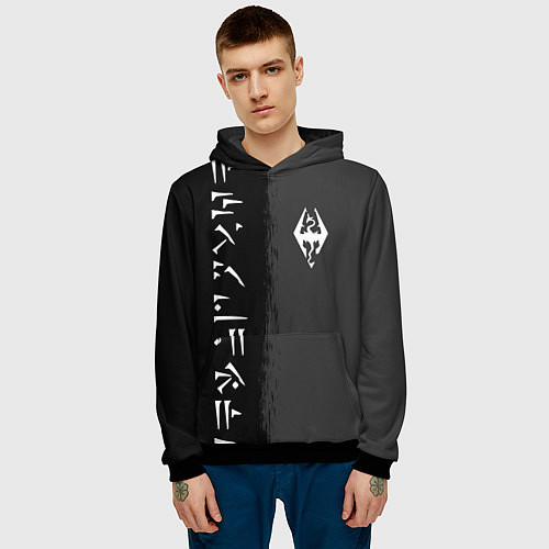 Мужская толстовка THE ELDER SCROLLS SKYRIM FUS RO DAH / 3D-Черный – фото 3