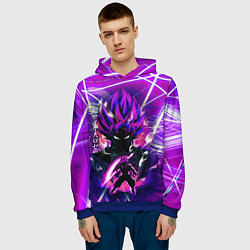 Толстовка-худи мужская Гоку Блек Anime Dragon Ball Super Saiyan, цвет: 3D-синий — фото 2