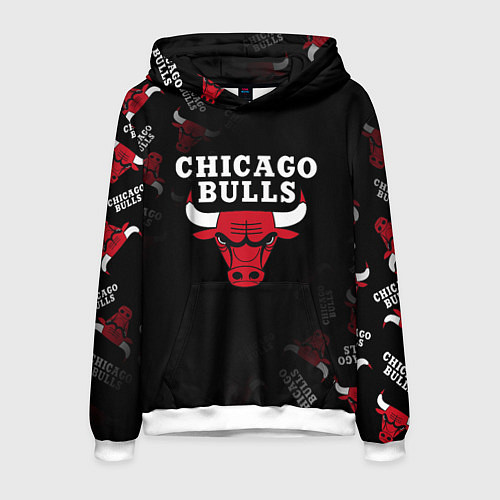 Мужская толстовка ЧИКАГО БУЛЛС БЫКИ CHICAGO BULLS / 3D-Белый – фото 1