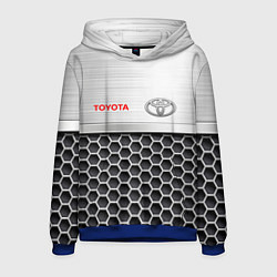 Толстовка-худи мужская Toyota Стальная решетка, цвет: 3D-синий