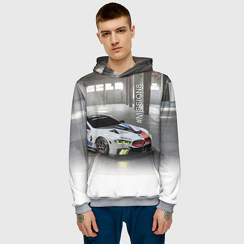 Мужская толстовка BMW Motorsport Mission 8 / 3D-Меланж – фото 3