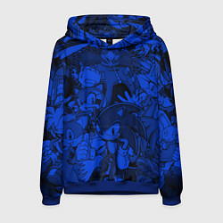 Мужская толстовка SONIC BLUE PATTERN СИНИЙ ЁЖ