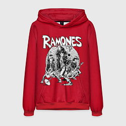 Толстовка-худи мужская BW Ramones, цвет: 3D-красный