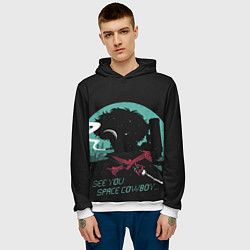 Толстовка-худи мужская Ковбой Бибоп, цвет: 3D-белый — фото 2