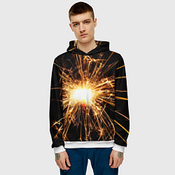 Толстовка-худи мужская Фейерверк души, цвет: 3D-белый — фото 2