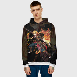 Толстовка-худи мужская ТОМА THOMA ИНАДЗУМА, цвет: 3D-белый — фото 2