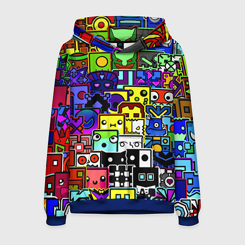 Мужская толстовка Geometry Dash: All Skins / 3D-Синий – фото 1