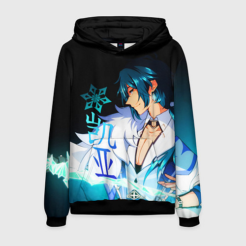 Мужская толстовка Genshin Impact - Кэйа / 3D-Черный – фото 1