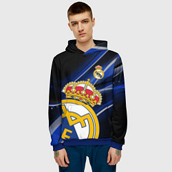 Толстовка-худи мужская РЕАЛ МАДРИД ГЕОМЕТРИЯ СПОРТ, цвет: 3D-синий — фото 2
